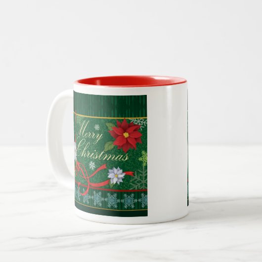 Tasse de fête de cadeau de Joyeux Noël (Devant gauche)