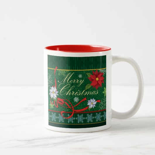 Tasse de fête de cadeau de Joyeux Noël (Droit)