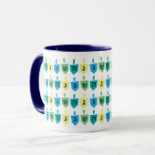 Tasse de fête de Hanoukka dreidel (Devant gauche)