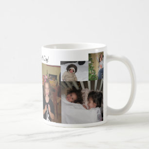 Tasse de fête des pères de collage de photo