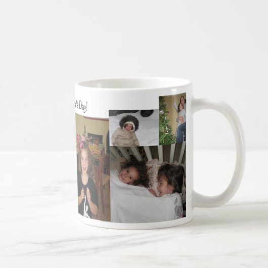 Tasse de fête des pères de collage de photo (Droite)
