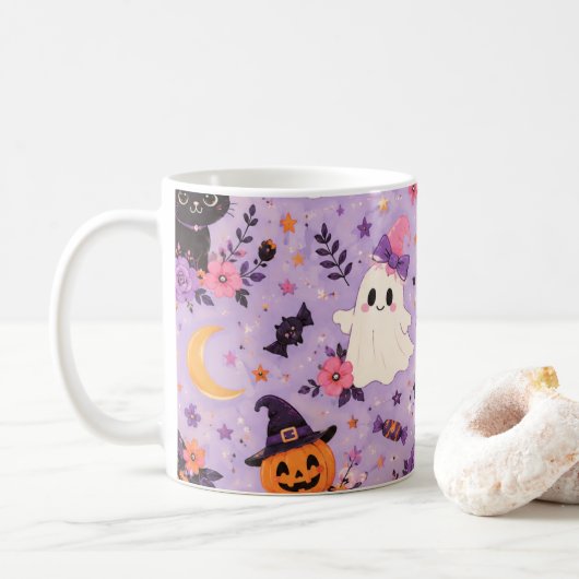 Tasse de fête d'Halloween (Avec donut)
