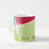 TASSE DE FÊTE PERSONNALISÉE : : flocon de neige 5 (Devant gauche)