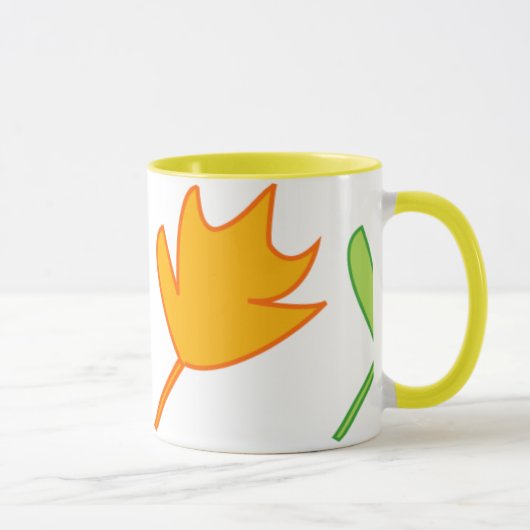 Tasse de feuille d'automne (Droite)