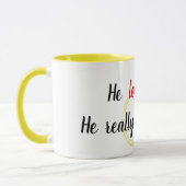 Tasse de fiançailles "Il m'aime" (Gauche)
