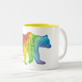 Tasse de fierté de famille d'aquarelle d'ours de (Devant droit)