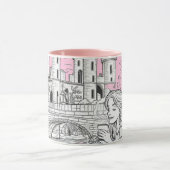 tasse de fille avec fleurs (Centre)