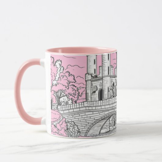 tasse de fille avec fleurs (Gauche)