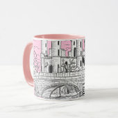 tasse de fille avec fleurs (Devant gauche)