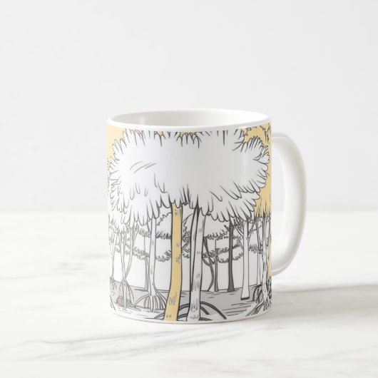 tasse de fille avec fleurs (Devant droit)