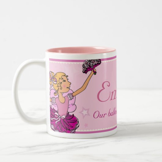 Tasse de fille de cheveux roses et blonds de (Gauche)