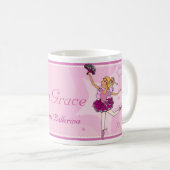 Tasse de fille de cheveux roses et blonds de (Devant droit)