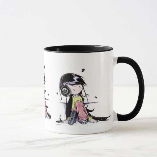 tasse de fille de musique (Droite)