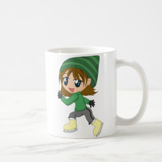 Tasse de fille de patinage