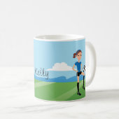 Tasse de fille du football (Devant droit)
