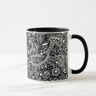 Tasse de "Fira", blanche sur le noir
