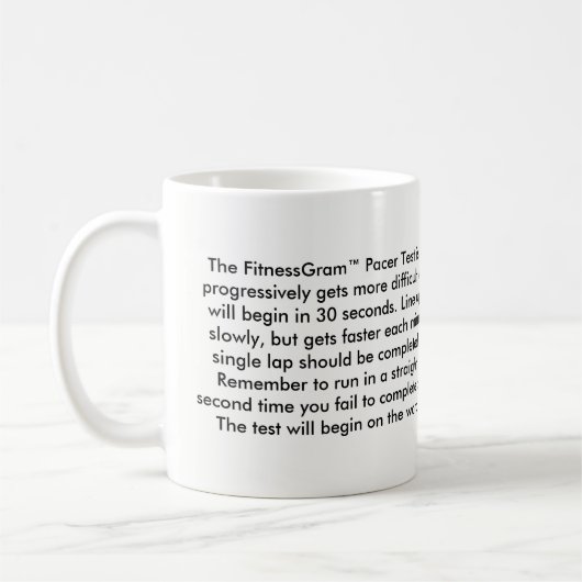Tasse de FitnessGram (Gauche)