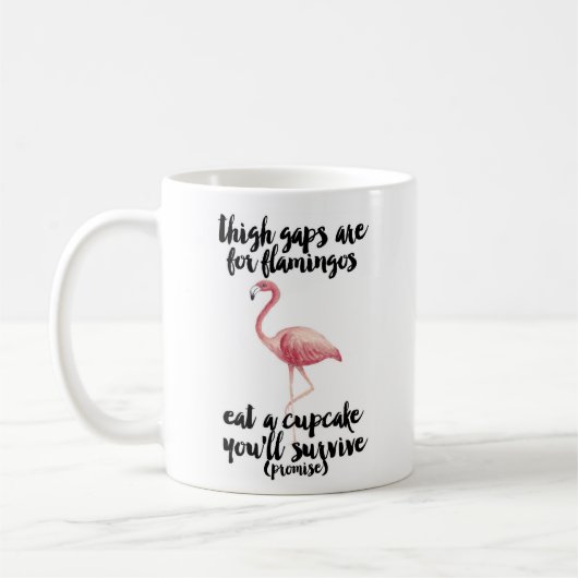 Tasse de Flamant rose d'aquarelle (Gauche)