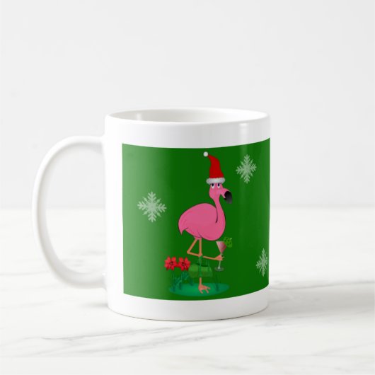 Tasse de Flamant rose de Noël (Gauche)
