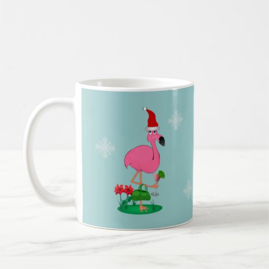 Tasse de Flamant rose de Noël (Gauche)