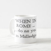 Tasse de Flannery O'Connor "quand à Rome" (Devant gauche)