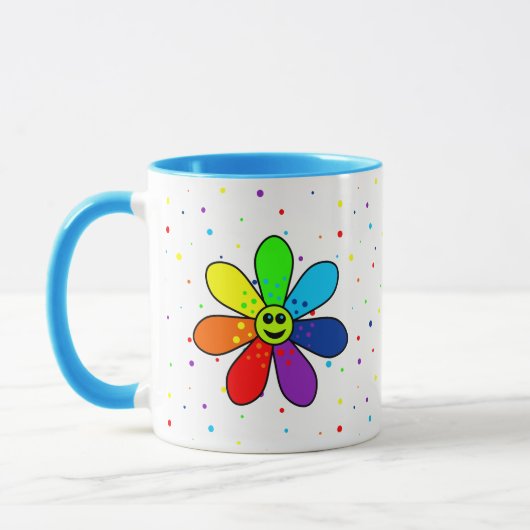 Tasse de fleur d'arc-en-ciel (Gauche)