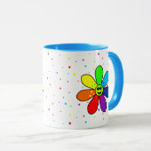 Tasse de fleur d'arc-en-ciel (Devant droit)