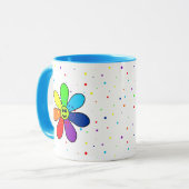 Tasse de fleur d'arc-en-ciel (Devant gauche)