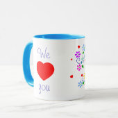 Tasse de fleur de maman de joyeux anniversaire (Devant gauche)