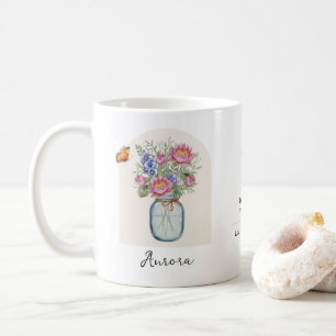 Tasse de fleur de naissance de juillet