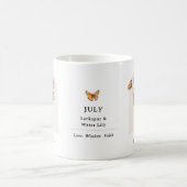 Tasse de fleur de naissance de juillet (Centre)