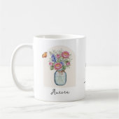 Tasse de fleur de naissance de juillet (Gauche)