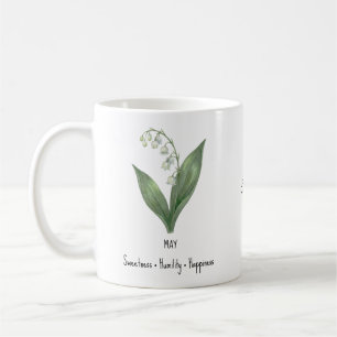 Tasse de fleur de naissance de mai – Muguet