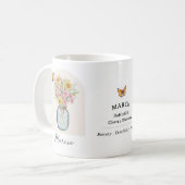 Tasse de fleur de naissance de mars (Devant gauche)