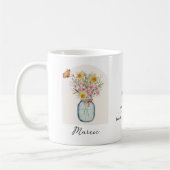 Tasse de fleur de naissance de mars (Gauche)