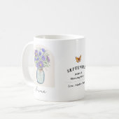 Tasse de fleur de naissance de septembre (Devant gauche)