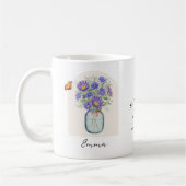 Tasse de fleur de naissance de septembre (Gauche)