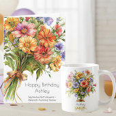 Tasse de fleur de naissance de septembre | Asters