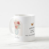 Tasse de fleur de naissance du mois d'août (Devant gauche)
