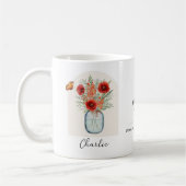 Tasse de fleur de naissance du mois d'août (Gauche)