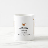 Tasse de fleur de naissance du mois d'octobre (Centre)
