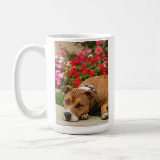 Tasse de fleur de pitbull (Gauche)