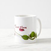Tasse de fleur de rose rouge (Devant droit)