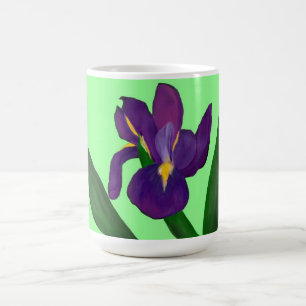 Tasse de fleur d'iris