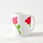 tasse de fleur fleurs rouges (Devant droit)