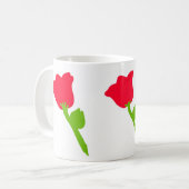 tasse de fleur fleurs rouges (Devant gauche)