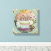 Tasse de fleurs-2 Toile (Insitu (Plancher de Bois))