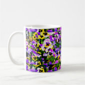 tasse de fleurs de pansy multicolore (Gauche)