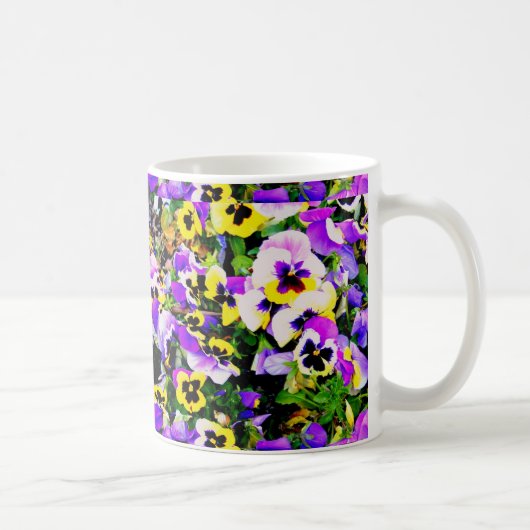 tasse de fleurs de pansy multicolore (Droite)