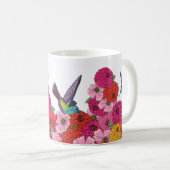 Tasse de fleurs et de papillons de colibris (Devant droit)